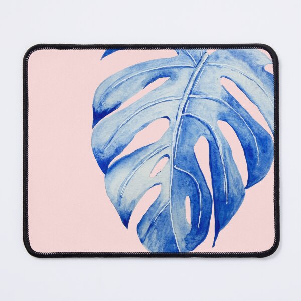 Item preview, Watercolor Monstera Deliciosa Plant Leaf in Blue designed and sold by ThisArtMama.