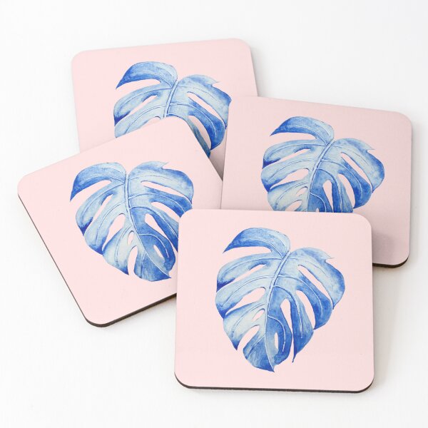 Item preview, Watercolor Monstera Deliciosa Plant Leaf in Blue designed and sold by ThisArtMama.