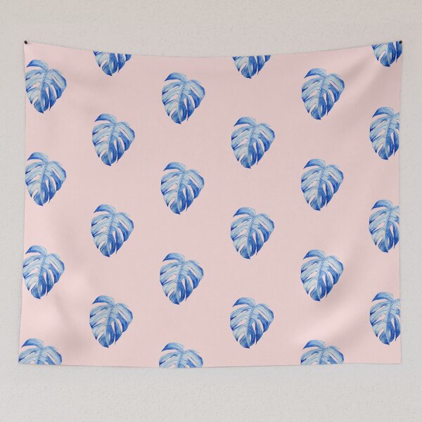 Item preview, Watercolor Monstera Deliciosa Plant Leaf in Blue designed and sold by ThisArtMama.