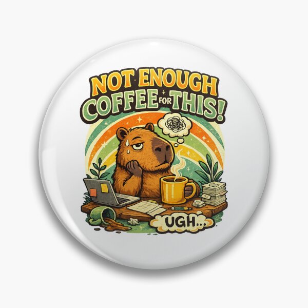 Item preview, Not Enough Coffee For This Funny Capybara designed and sold by AnyMar2023.