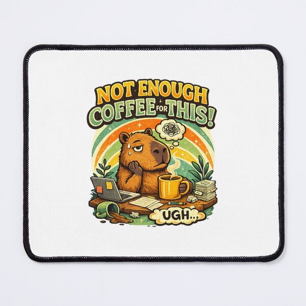 Item preview, Not Enough Coffee For This Funny Capybara designed and sold by AnyMar2023.