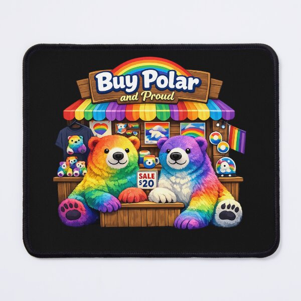 Item preview, Buy Polar and Proud | Rainbow Polar Bears Art | Cute LGBTQ+ Pride Gift designed and sold by Emoji Emblems.
