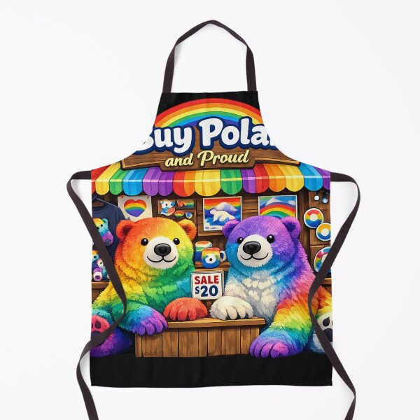 Artikelvorschau, Kaufe Polar and Proud | Regenbogen-Eisbären-Kunst | Süßes Geschenk für LGBTQ+-Pride-Fans entworfen und verkauft von Emoji Emblems.