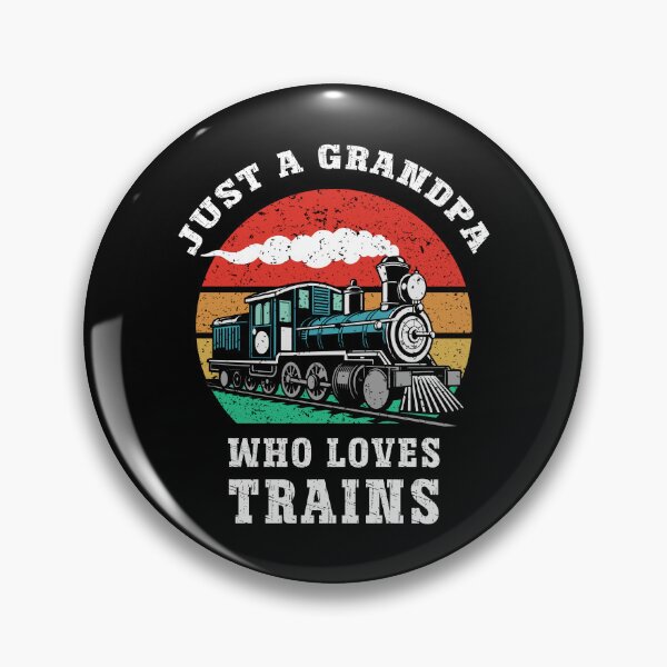 Item preview, Just a Grandpa Who Loves Trains Vintage Retro Locomotive designed and sold by Dmetalx Art Apparel.