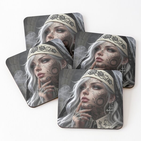 Item preview, Tattooed Gangster Nun designed and sold by GalleryBrisArt.