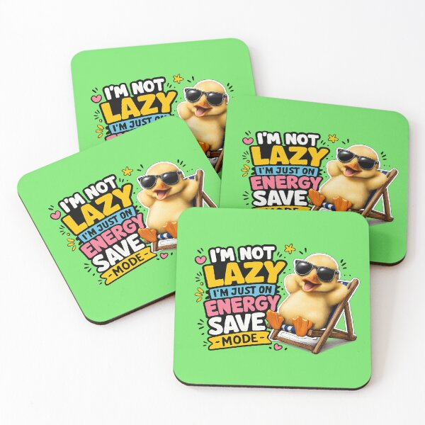 Item preview,  Funny Lazy Duck Meme PNG – “Energy Save Mode” Cute Transparent Graphic designed and sold by AnimalAirtistry.