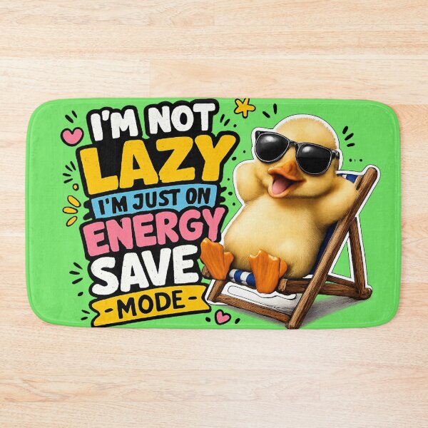 Item preview,  Funny Lazy Duck Meme PNG – “Energy Save Mode” Cute Transparent Graphic designed and sold by AnimalAirtistry.