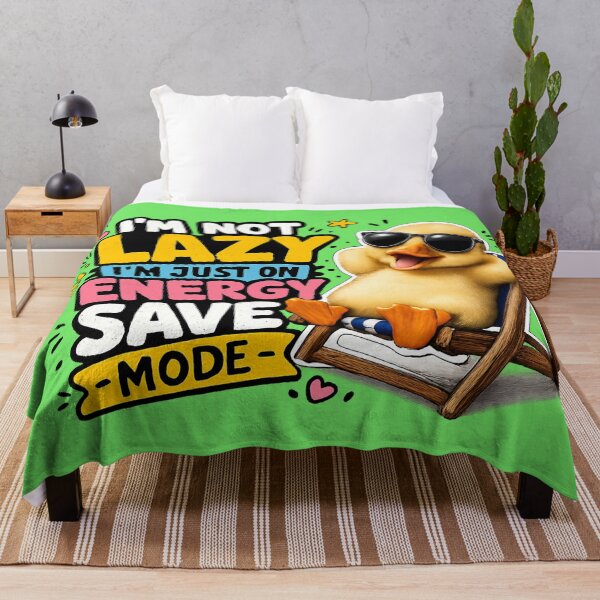 Item preview,  Funny Lazy Duck Meme PNG – “Energy Save Mode” Cute Transparent Graphic designed and sold by AnimalAirtistry.