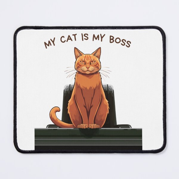 Item preview, My Cat Is My Boss Funny Cat Meme T-Shirt designed and sold by rafmv.