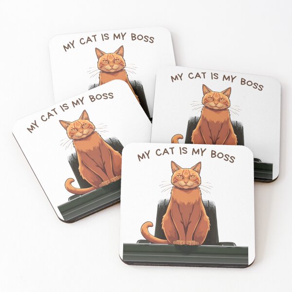 Item preview, My Cat Is My Boss Funny Cat Meme T-Shirt designed and sold by rafmv.