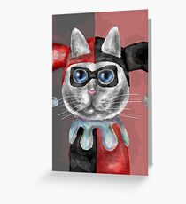 Harley Katze-Quinn Grußkarte