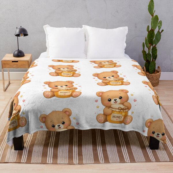 Item preview, Honey Bear – Cute Kawaii Teddy with Honey Jar (2) designed and sold by Seculinator.