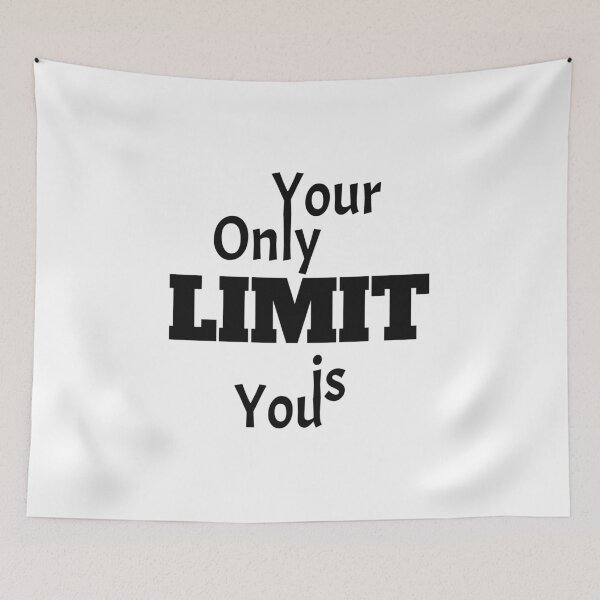 Item preview, Your Only Limit Is You Motivation Quote and Gym Fitness lover for Men & Women designed and sold by 95PrintAura.