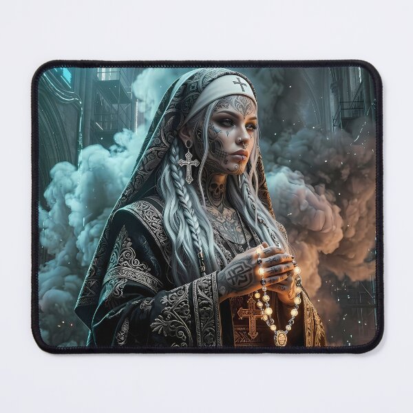 Item preview, Tattooed Gangster Nun designed and sold by GalleryBrisArt.