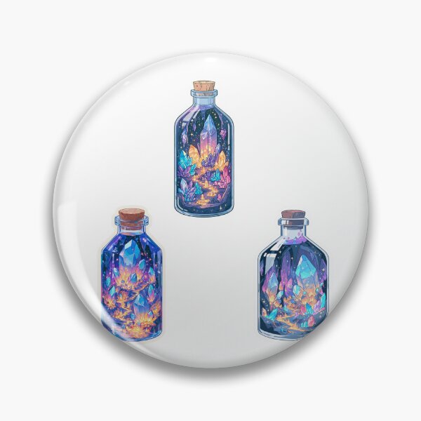 Item preview, Mini magic crystals in a bottle sticker pack designed and sold by MendaciousMina.
