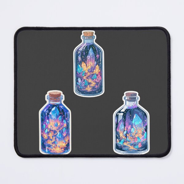 Item preview, Mini magic crystals in a bottle sticker pack designed and sold by MendaciousMina.