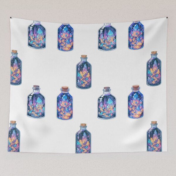 Item preview, Mini magic crystals in a bottle sticker pack designed and sold by MendaciousMina.