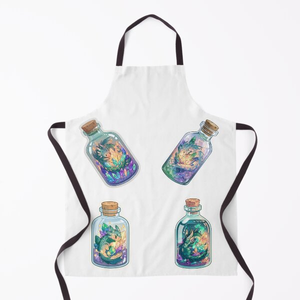 Item preview, Mini dragons protecting thier magic crystals in a bottle sticker pack designed and sold by MendaciousMina.