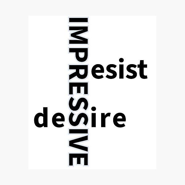 Item preview, Impressive Resist Desire Word Puzzle T-Shirt designed and sold by Heal of Souls Designs .