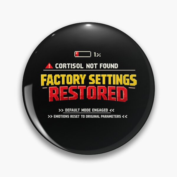 Item preview, Cortisol not found, factory settings restored designed and sold by HiPatti.