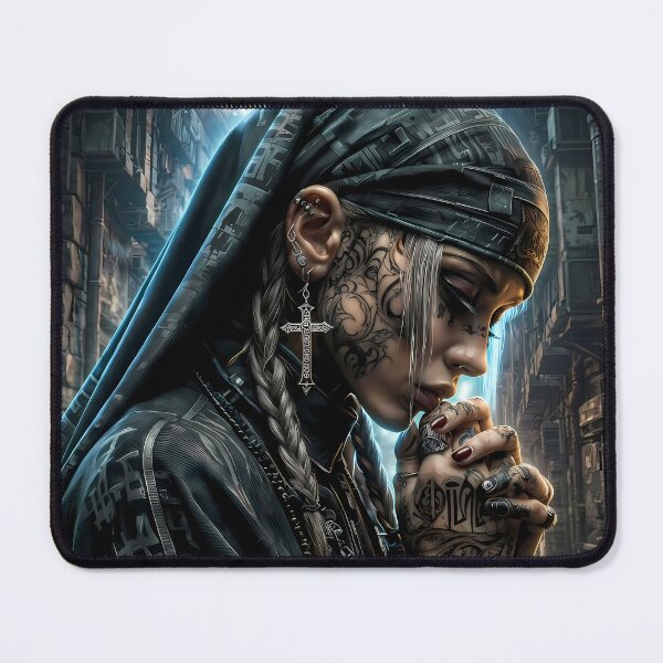 Item preview, Tattooed Gangster Nun designed and sold by GalleryBrisArt.