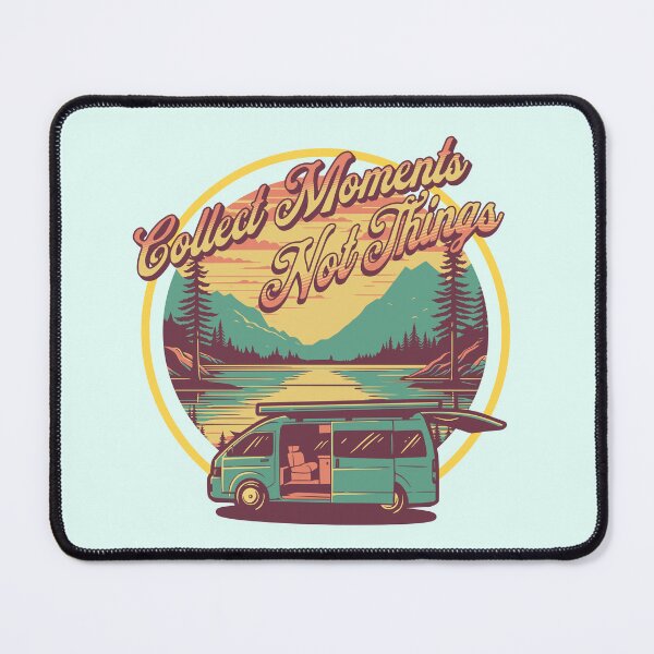 Item preview, Collect Moments Not Things Camper Van Adventure Retro Travel Design designed and sold by Sachie's Studio.