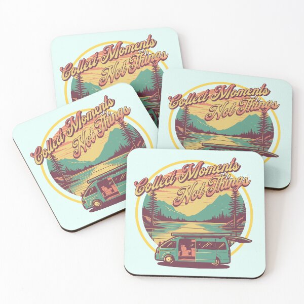 Item preview, Collect Moments Not Things Camper Van Adventure Retro Travel Design designed and sold by Sachie's Studio.
