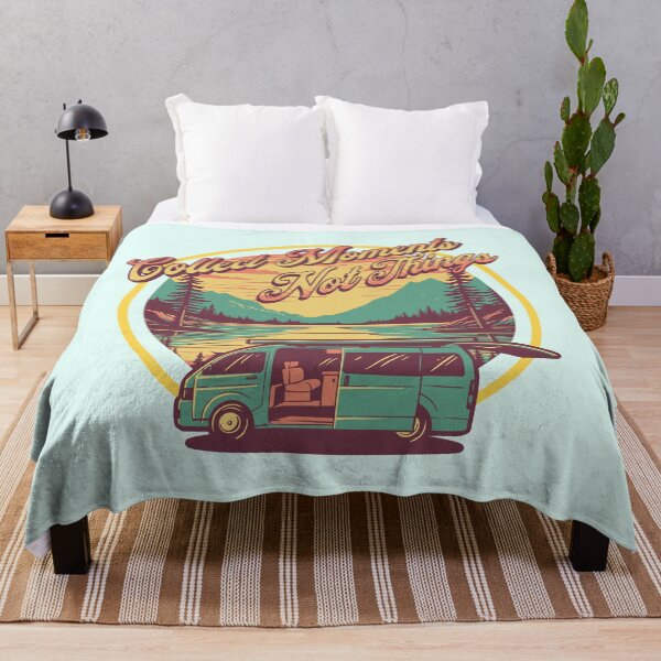 Item preview, Collect Moments Not Things Camper Van Adventure Retro Travel Design designed and sold by Sachie's Studio.