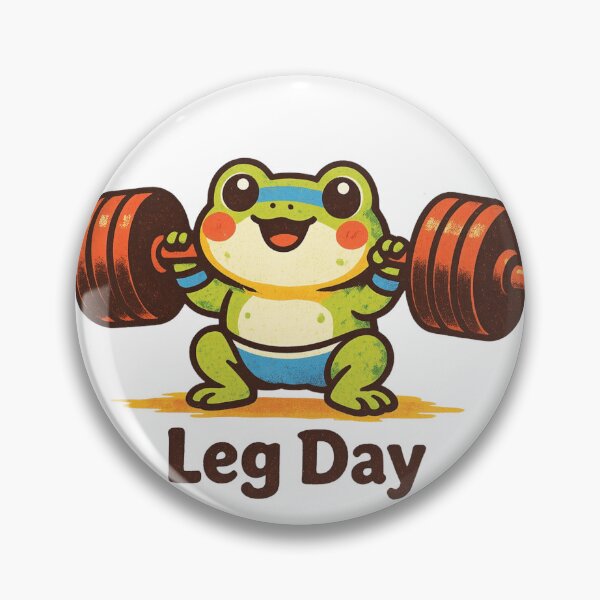 Item preview, Leg Day Frog – Cute Kawaii Weightlifting Frog Gym Motivation Design designed and sold by p-frosty-design.