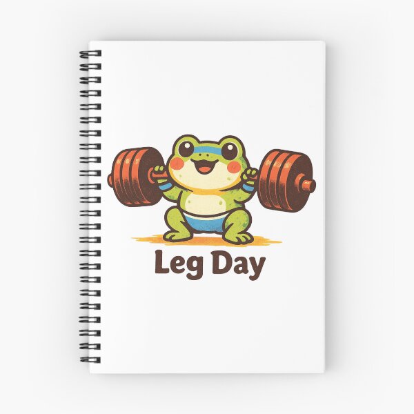 Item preview, Leg Day Frog – Cute Kawaii Weightlifting Frog Gym Motivation Design designed and sold by p-frosty-design.