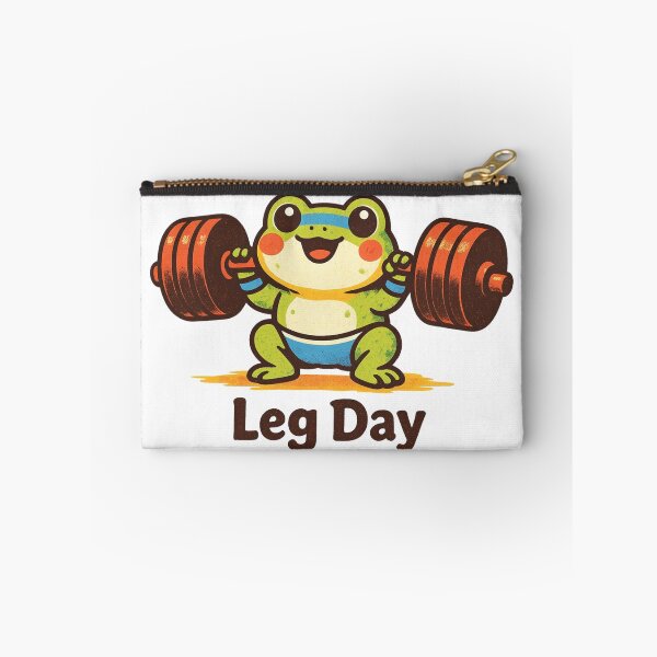Item preview, Leg Day Frog – Cute Kawaii Weightlifting Frog Gym Motivation Design designed and sold by p-frosty-design.