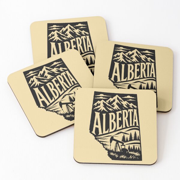 Item preview, Alberta AB Canadian Rockies and Prairie Oil Energy Silhouette designed and sold by meganohm.