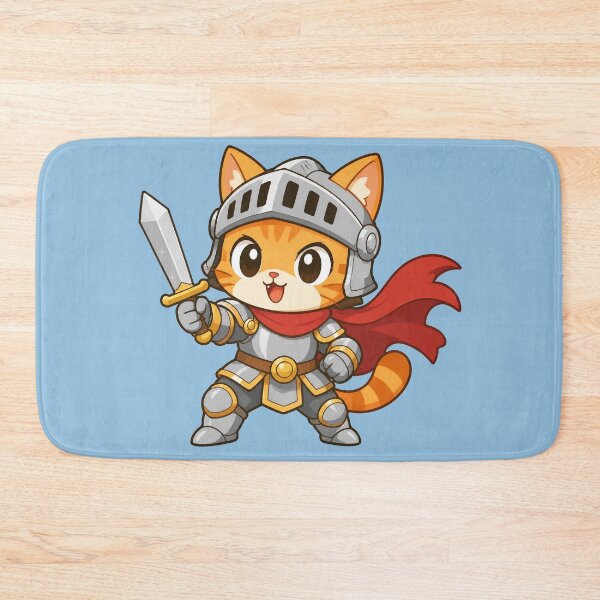 Item preview, Cute Knight Cat Adventurer designed and sold by MarlonOspinaStore.