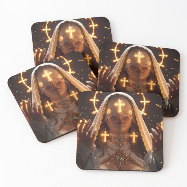 Item preview, Golden Nun, Tattooed Gangster designed and sold by GalleryBrisArt.