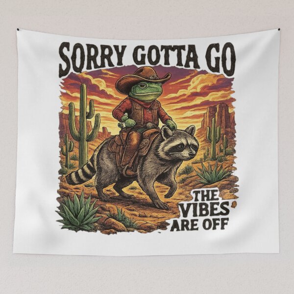 Item preview, Sorry Gotta Go Vibes Are Off Cowboy designed and sold by ZENVIRART.