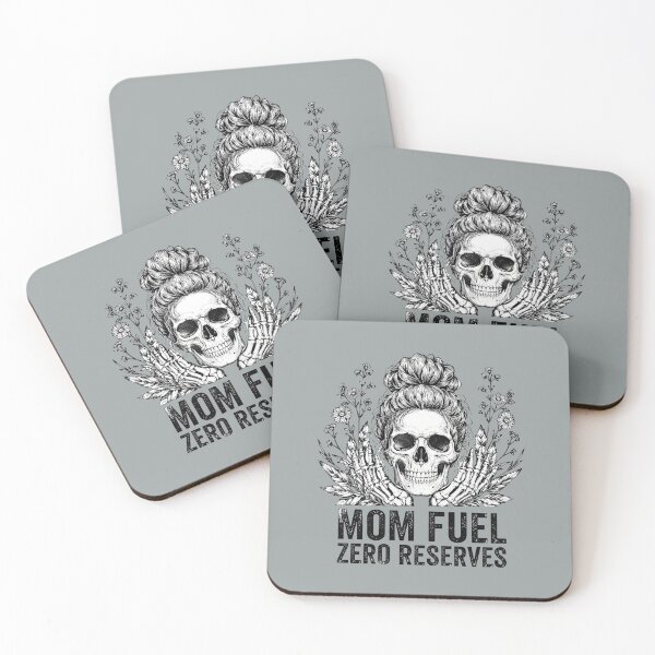 Item preview, Mom Fuel Zero Reserves Messy Bun Skull Floral designed and sold by bosamji.