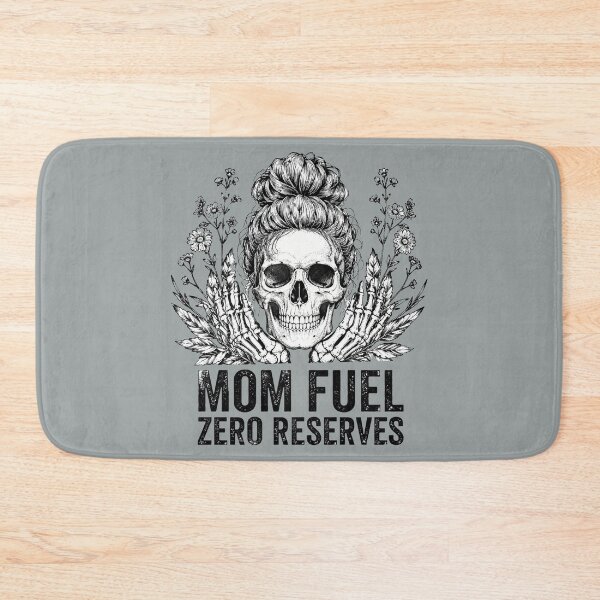 Item preview, Mom Fuel Zero Reserves Messy Bun Skull Floral designed and sold by bosamji.
