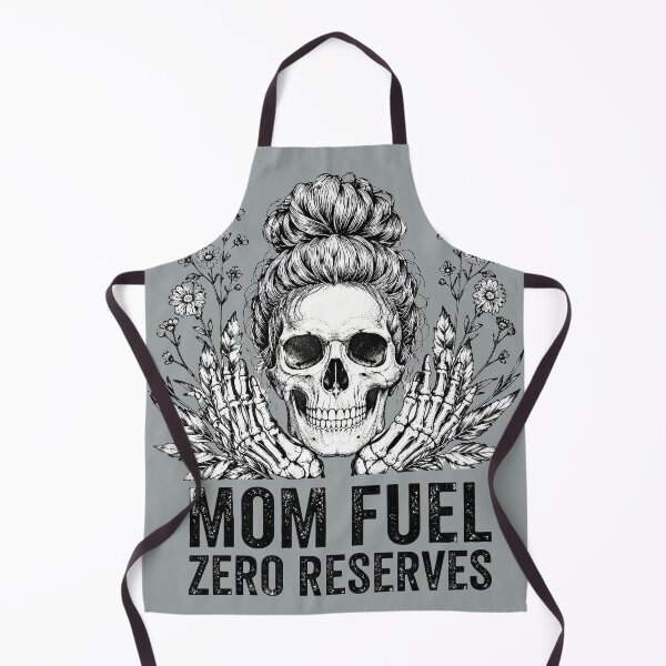 Item preview, Mom Fuel Zero Reserves Messy Bun Skull Floral designed and sold by bosamji.