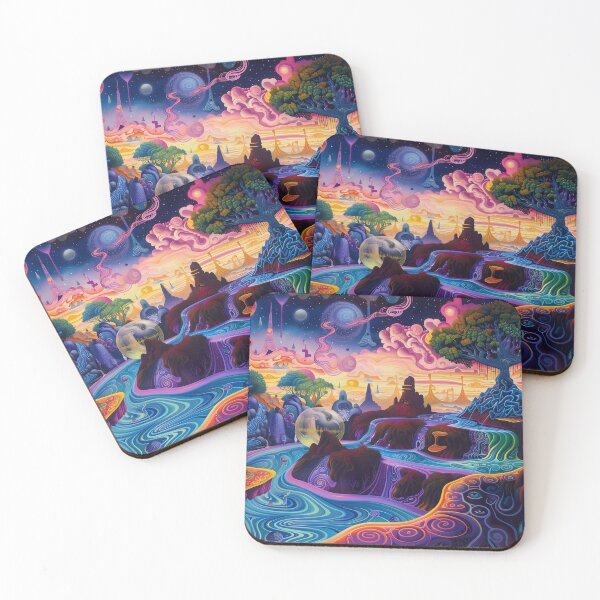 Item preview, Mystical River and Psychedelic Fantasy Landscape designed and sold by LuminousFoundry.