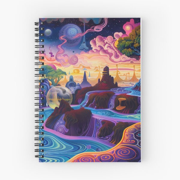 Item preview, Mystical River and Psychedelic Fantasy Landscape designed and sold by LuminousFoundry.