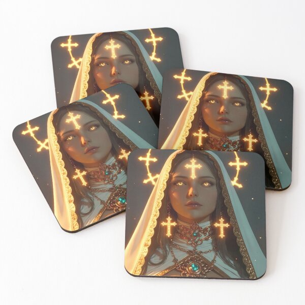 Item preview, Golden Nun, Tattooed Gangster designed and sold by GalleryBrisArt.