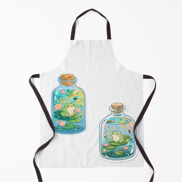 Item preview, Mini frogs on lily pods in a bottle sticker pack designed and sold by MendaciousMina.