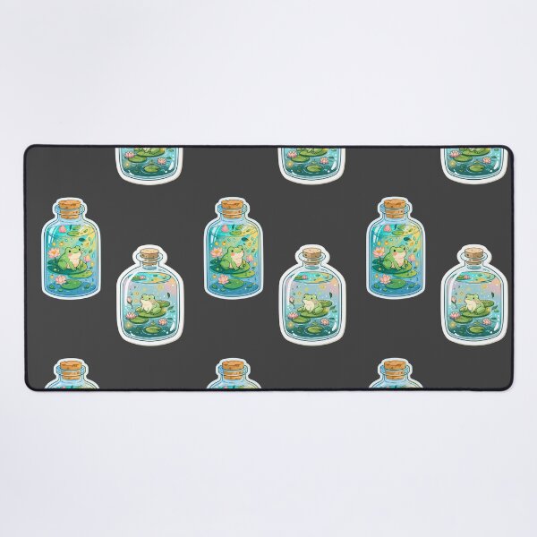 Item preview, Mini frogs on lily pods in a bottle sticker pack designed and sold by MendaciousMina.