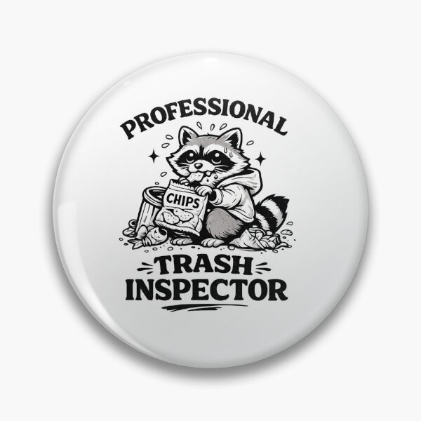 Item preview, Professional Trash Inspector Raccoon Funny Trash Panda Shirt designed and sold by BlackBoneArt.
