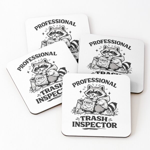 Item preview, Professional Trash Inspector Raccoon Funny Trash Panda Shirt designed and sold by BlackBoneArt.