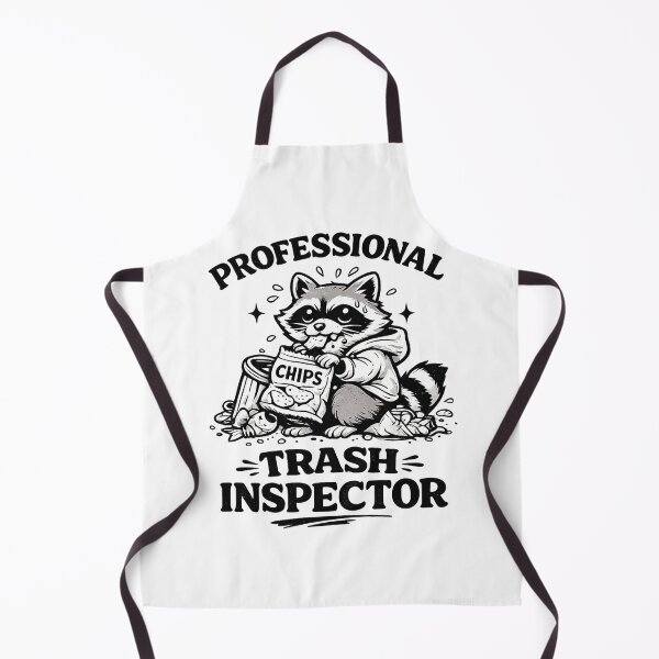 Item preview, Professional Trash Inspector Raccoon Funny Trash Panda Shirt designed and sold by BlackBoneArt.