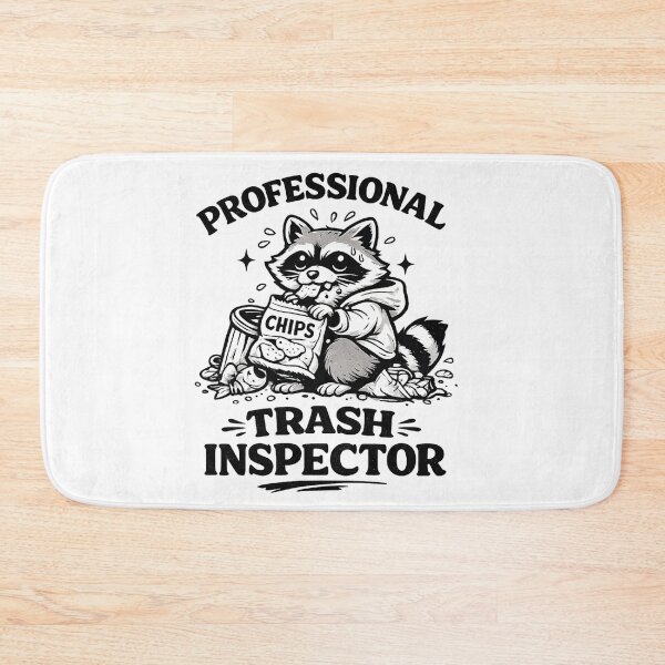 Item preview, Professional Trash Inspector Raccoon Funny Trash Panda Shirt designed and sold by BlackBoneArt.