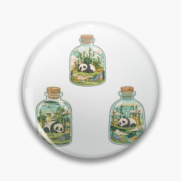 Item preview, Mini sleeping pandas in a bottle sticker pack designed and sold by MendaciousMina.