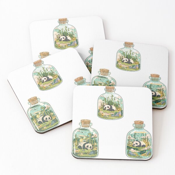 Item preview, Mini sleeping pandas in a bottle sticker pack designed and sold by MendaciousMina.