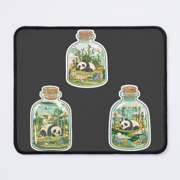 Item preview, Mini sleeping pandas in a bottle sticker pack designed and sold by MendaciousMina.
